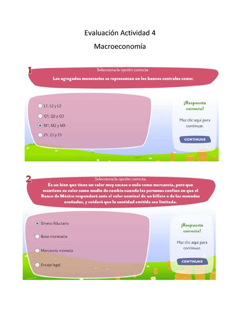 Evaluaci N Actividad Macro Macroeconom A Evaluaci N Actividad