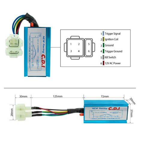 Leistung CDI Racing Zündspule Zündkerze 6 Pin Für Grandado