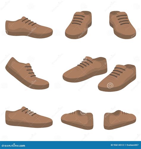 Male Shoes Cartoon Vector Cartoondealer