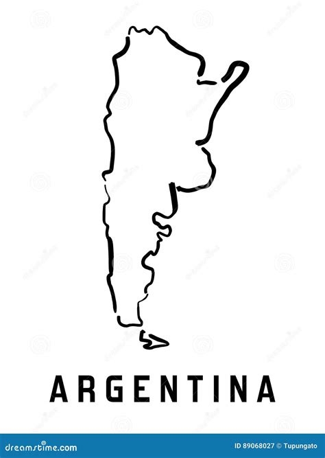 Argentina simple map stock vector. Illustration of america - 89068027