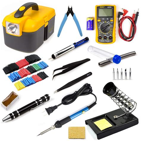 Tools Welding Equipment Qhtitec 50 In 1 Soldering Iron Kit Adjustable