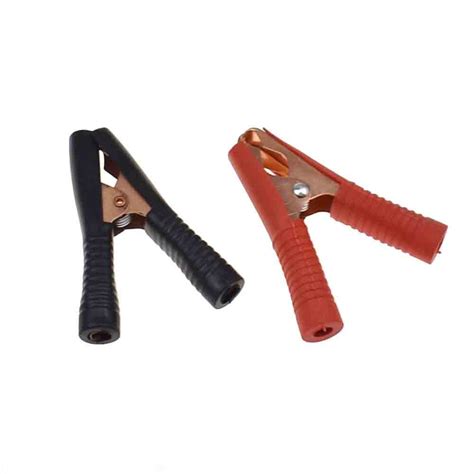 2pcs Car Alligator Clips Battery Clamps Crocodile Clip 100A Red Black