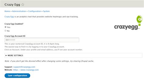 Crazy Egg Integration | Drupal.org