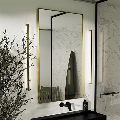 Origins Living Newington Rectangular 1200mm Brushed Brass Mirror