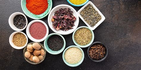 Premium Photo Mix Spices Seasoning Different Types Pungent And Spicy