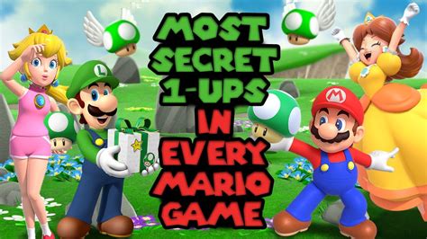 Most Secret 1 Ups In Every Mario Game YouTube