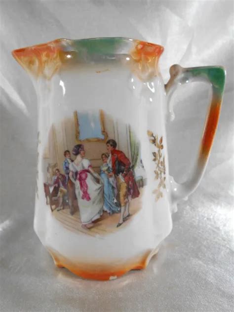 Pichet Pot A Lait Le On De Danse Porcelaine De Limoges Ou Paris