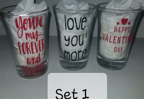 Valentines Day Shot Glasses Valentines Shot Glass I Love Etsy