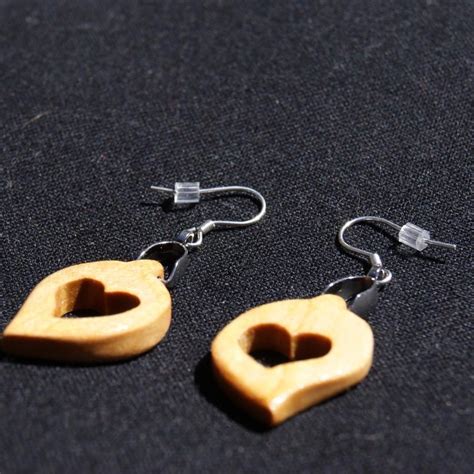 Boucles D Oreilles En Bois Boucle D Oreille Noce De Bois Saint