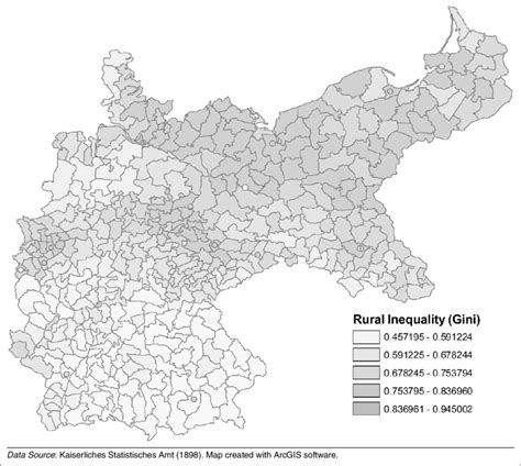 Landholding Inequality German Electoral Constituencies 1895