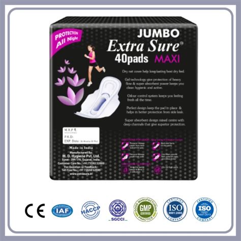 Jumbo Extra Sure Maxi Care Mm Xxxl Sanitary Napkins Pack Of