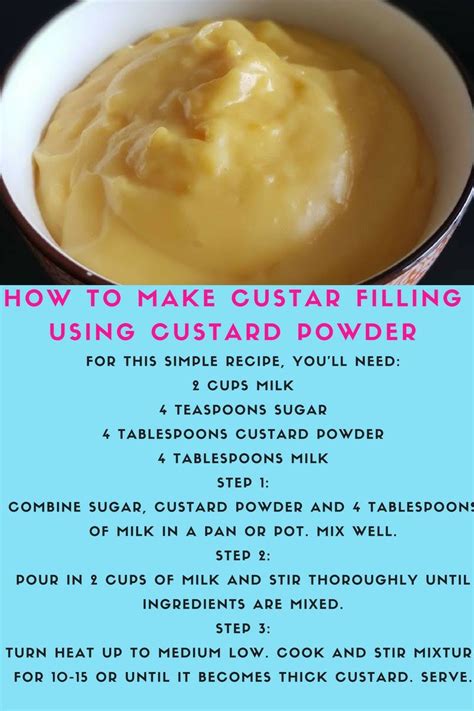 How To Prepare The Custard Foodrecipestory