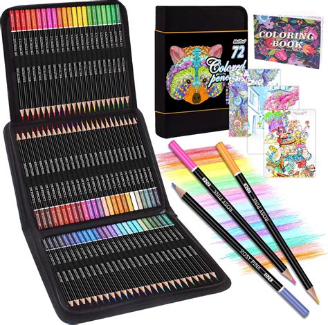 YJYHART 120 Crayons De Couleur Kit De Professionnel Crayons Dessin Et