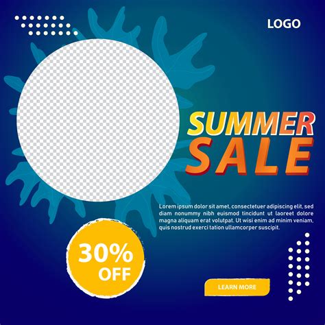 Summer Sale Social Media Post Template Design 1308288 Vector Art At