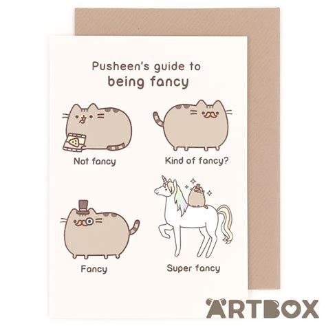 Buy Pusheen The Cat Guide To Being Fancy Greeting Card At Artbox