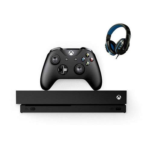 Microsoft Xbox One X 1tb Gaming Console Black With Grand Theft Auto V Bolt Axtion Bundle Used