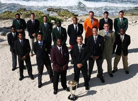 World Captains pose with the World Cup Trophy | ESPNcricinfo.com