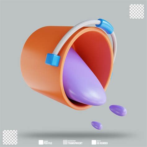 Premium Psd 3d Illustration Paint Bucket 2