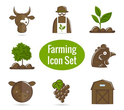 Farming icon set 435965 Vector Art at Vecteezy