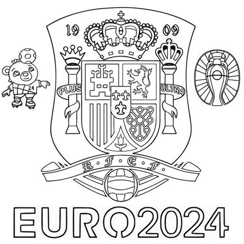 Imagini De Colorat Uefa Euro 2024 Echipa Spaniei 388