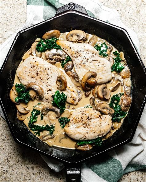 One Pan Creamy Dijon Mustard Mushroom Chicken · I Am A Food Blog I Am A