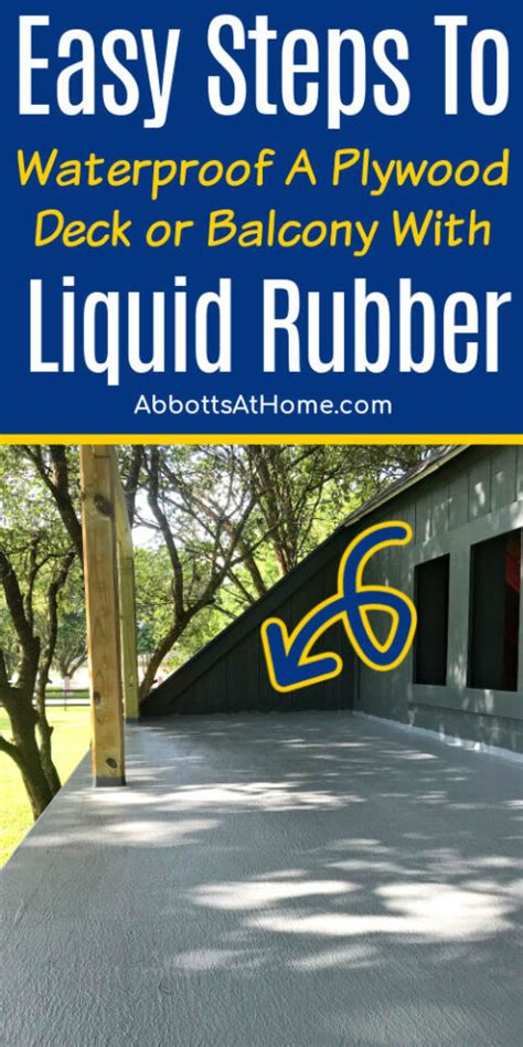 Waterproof A Plywood Roof Deck Or Balcony With Liquid Rubber Easy