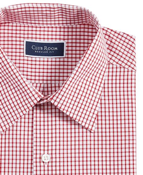 Club Room Mens Regular Fit Check Dress Shirt Created For Macys Macys