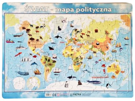 Wiat Mapa Polityczna Puzzle Ramkowe Element W