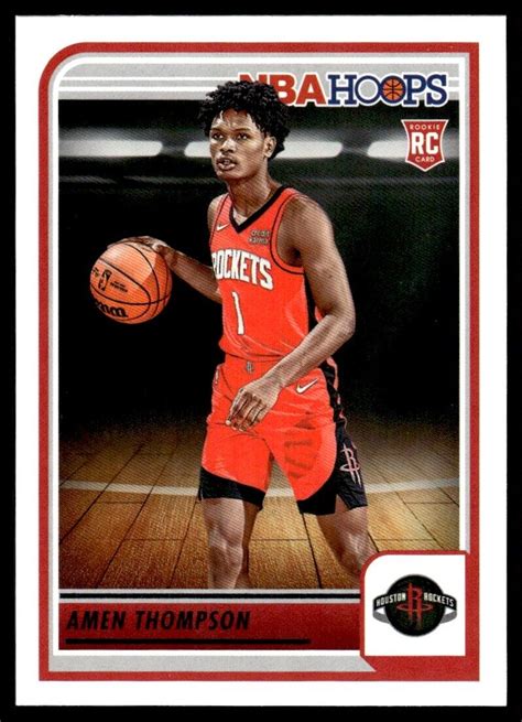 Panini Nba Hoops Gallery Amen Thompson Rookie Houston Rockets