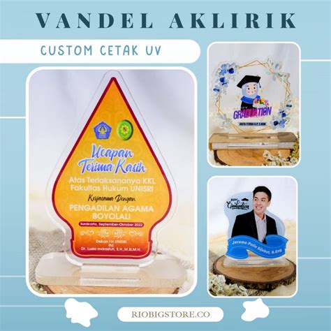 Jual Vandel Plakat Akrilik Custom Free Design Box Bludru Souvenir