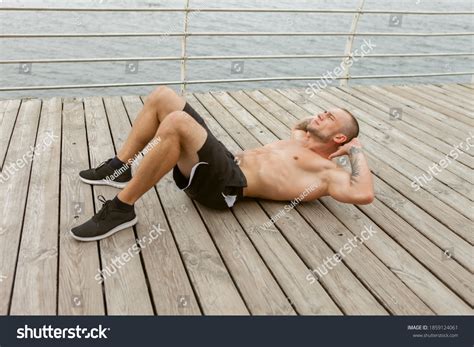 Male Bodybuilder Naked Torso Trains Abdominal Stock Photo 1859124061 Shutterstock