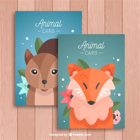 Animal Card Vectors And Illustrations For Free Download