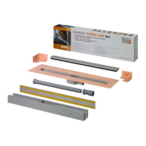 Schluter KERDI LINE A Linear Drain Set Tiling Supplies Direct