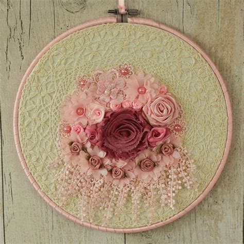 Shabby Chic Embroidery Hoop Art Wall Decor