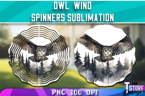 Owl Wind Spinners Sublimation Png Graphic By The T Store Design