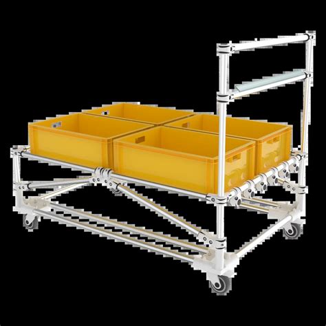 Factory Push Trolley With Flanges