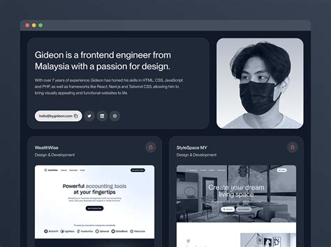 2023 Portfolio Website by Gideon Low on Dribbble