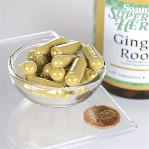 Swanson Ginger Root Capsules Standardized And Whole Herb