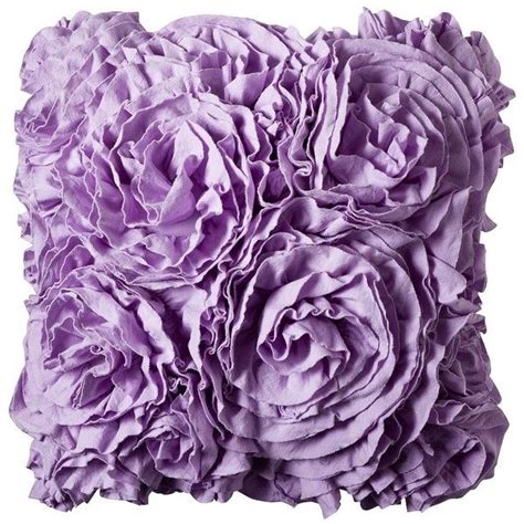 Xhilaration Jersey Ruffle Decorative Pillow Purple 16x16 25 Liked On Polyvore Decorative