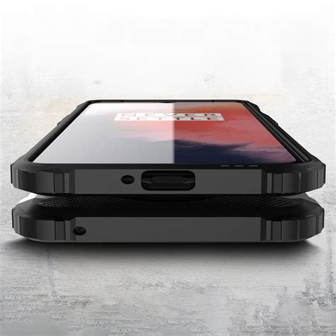 Military Defender Shockproof Case For OnePlus 7T Red