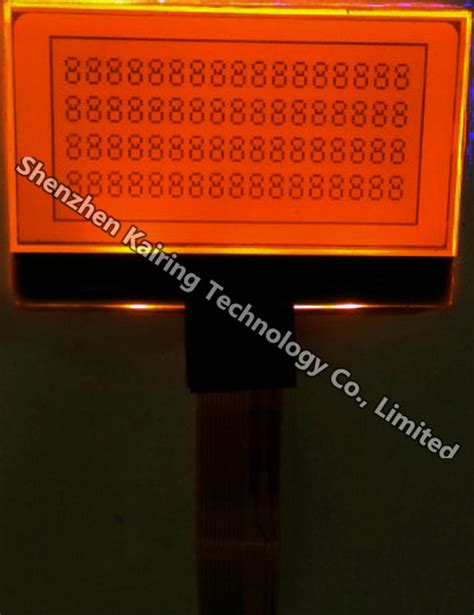 COG12864 LCD Module FSTN Positive Transflective With Orange Backlight