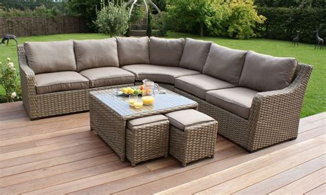 Corner Sofa Natural Rattan Garden Furniture Set Homes Furniture Ideas