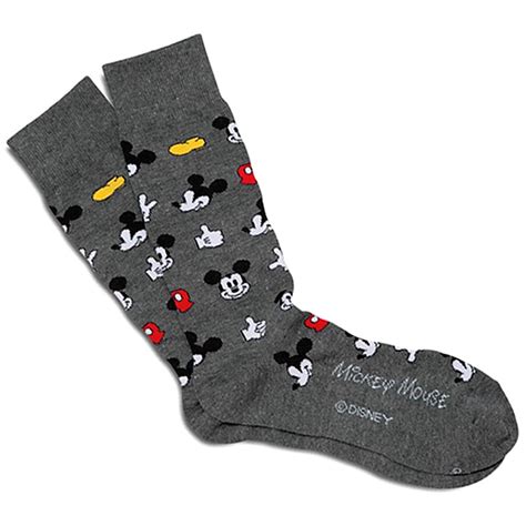 Meia Cano Longo Divertida Masculina Cinza Mickey Lupomeia Infantil