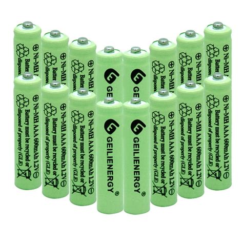 16 Pack Rechargeable Aaa Batteries Nimh High Capacity Low Self Discharge Triple A Battery