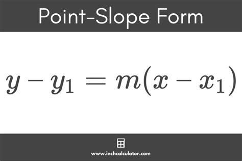 Point Slope Form Calculator Inch Calculator