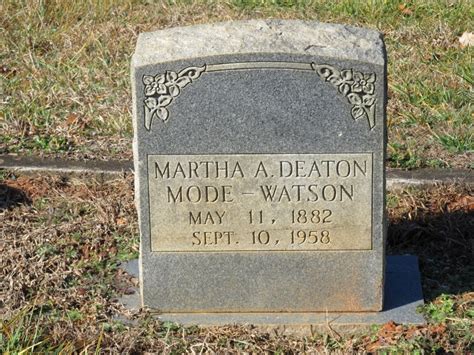 Martha Alice Deaton Watson 1882 1958 Find A Grave Memorial