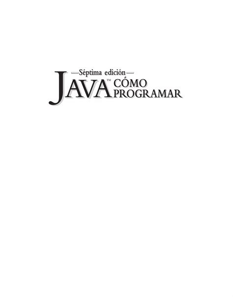 Como Programar En Java Ma Edicion P J Deitel Pdf Descarga Gratuita