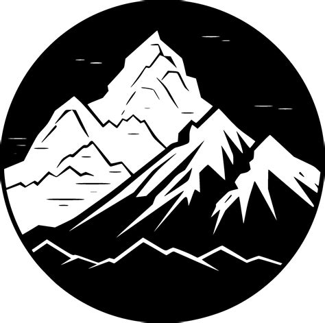 Mountain - Black and White Isolated Icon - Vector illustration 34808501 ...