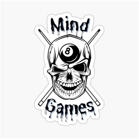 Mind Games Pool Players Sticker For Sale By Cre8it Redbubble