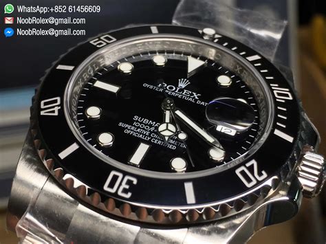 Noob Watch Submariner Ln Black Ceramic Bezel Black Dial With Date